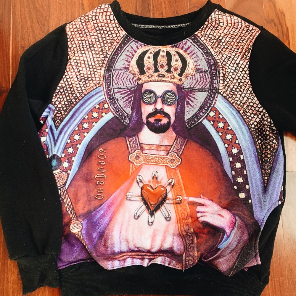 Printed crew neck